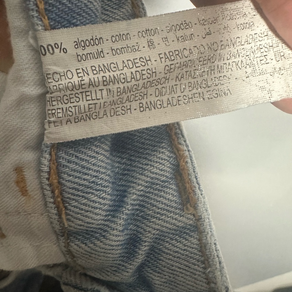 Zara Light Blue Denim Pants Baggy Light Wash 2 - Picture 8 of 8
